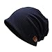 Strickmütze Herren Winter Damen Warme Wintermütze Gefüttert Fleece Outdoor Sport Radfahren Ski Winddicht Mütze Long Slouch Beanie Grobstrick Unisex Beanie Cap Mütze Bommelmütze gefüttert Fleece