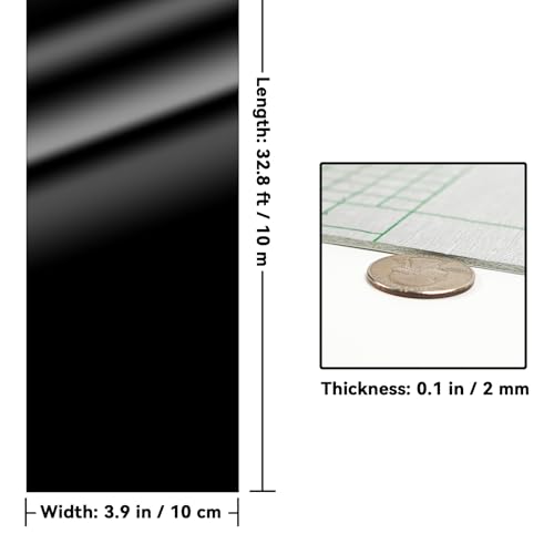 WAPANE Adesivo de borda de parede à prova d'água para banheiro 1,000 cm x 9,9 cm Adesivo de borda d