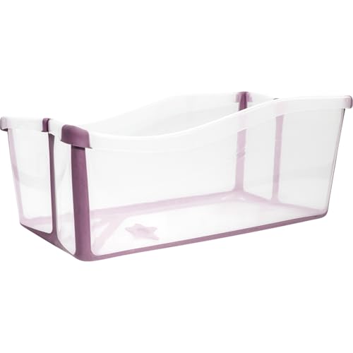Banheira bebê Portátil Dobrável Transparente Rosa Clingo