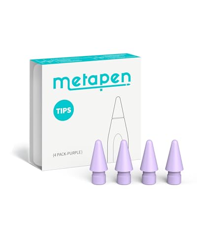 Ya en manzanajugosa.com: Metapen 4PCS Puntas de Repuesto para Apple Pencil Pro & 1 & 2 Generación, Logitech Lapiz, Puntas de Lápiz Duraderas para metapen A8/ A11/ A14/ Air 8/ D1, Puntas de Stylus de Alta Sensibilidad(Morado)