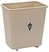 8 qt. Rectangular Beige Trash Can