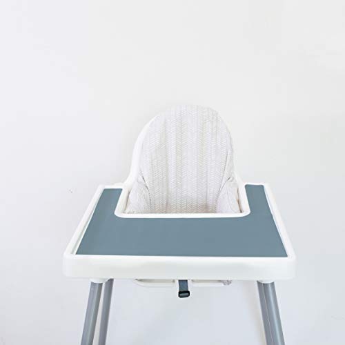 Mango Co. High Chair Placemat For Antilop Baby High Chair - Bpa Free, Dishwasher Safe, Silicone Placemats - Finger Foods Placemat For Toddler And Baby (Ether Blue) #TOP3