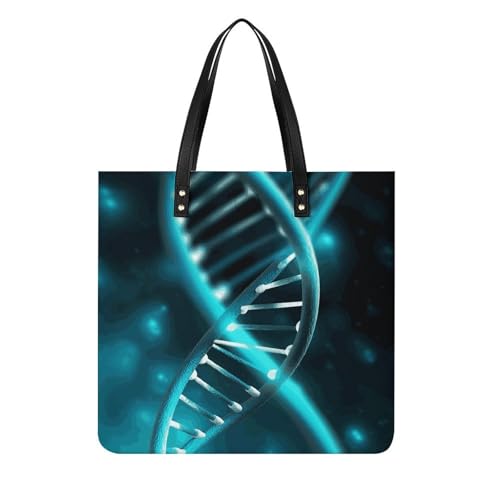 Sac d'épicerie science brin de gène sac hobo spacieux en cuir synthétique résistant et léger