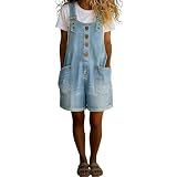 Poches Pratiques et Design Fonctionnel:Salopette femme jean bleu foncé dispose de multiples poches pratiques et d’un design fonctionnel, adapté à la combinaison de travail femme coton pour le jardinage, le travail et les activités extérieures