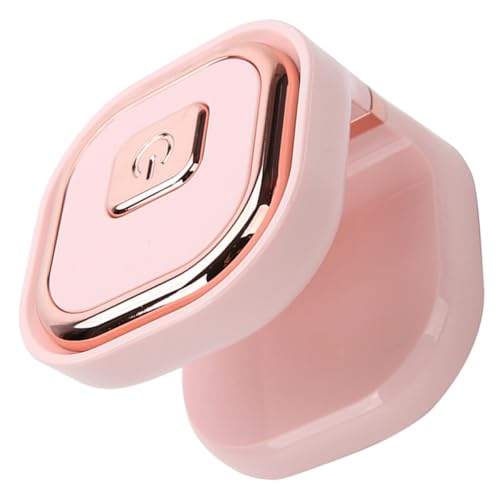 DECHOUS Lámpara de Uñas LED Pequeña para Esmalte en Gel Rosa Botón Único y Plástico, Secado Rápido para Manicura DIY y Uso en Casa, Compatible y Portátil