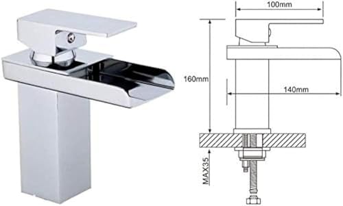 Robinet mitigeur en laiton cascade pour un lavabo design - 7