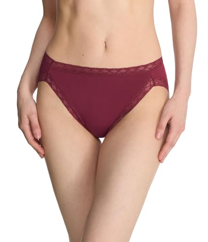 Image of Natori Women's Bliss French Cut 3-Pack, Verbena /Dk Cherry /Bright Grape