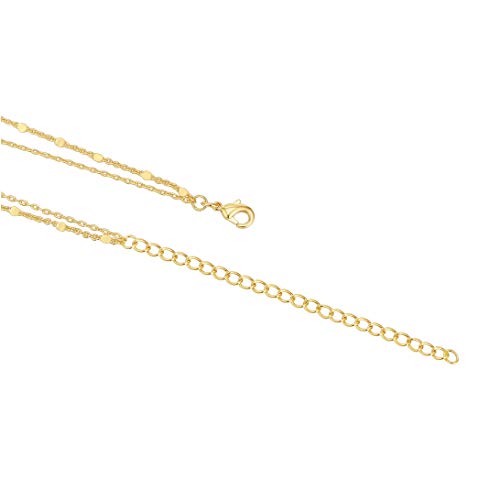 Pavoi 14K Gold Plated Chain Necklace For Women | 3.5X1.4X4.0Mm Aaa+ Cubic Zirconia | 925 Hypoallergenic Sterling Silver Necklace | Womens Jewelry | Yellow Gold #TOP2