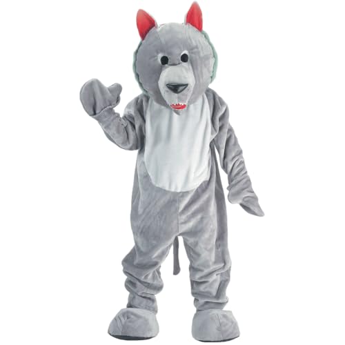 Dress Up America Costume de Mascotte Loup Affamé pour Adultes et Adolescents - Ensemble de Déguisement Mascotte Loup pour Jeu de Rôle et Amusement