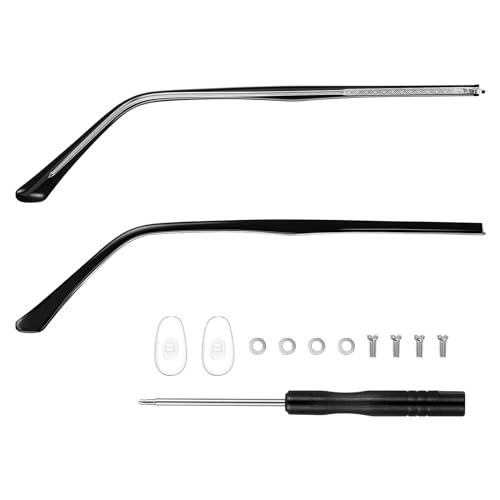 Baluue Glasses Arms Replacement Anti-Allergic Metal Eyeglass Legs Lightweight Durable Temple Accessories for Secure Fit Glasses Repair