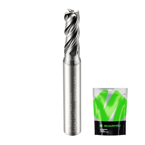 Image of 6mm Shank End Mill 5mm Cutting Dia. 4 Flutes AlCrN Coated Carbide Square CNC End Mills, Apply for Alloy Steel, Stainless Steel, and Various Cast Iron