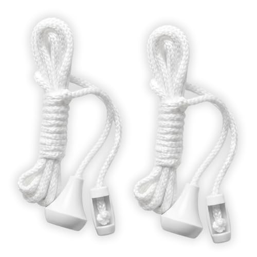 2 Pack Bathroom Pull Cord Replacement 1.5m Nylon Ceiling Light Switch Cord Easy Install Spare Pull String for Bathroom Toilet & Ceiling Switches (2 Pack)