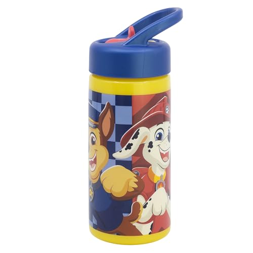 Stor Bouteille d'eau de sport Pat' Patrouille Boy avec paille et poignée intégrée, 410 ml