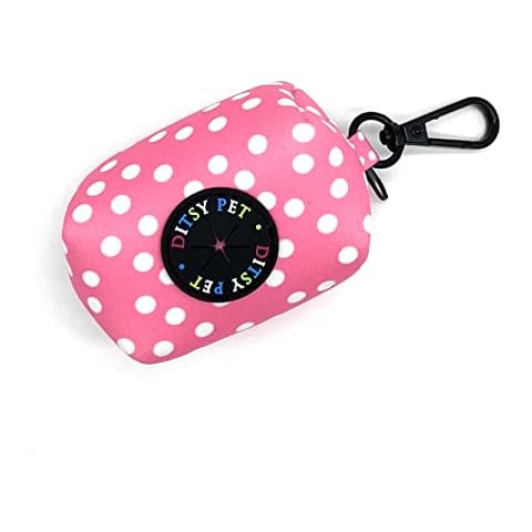 Ditsy Pet Pink Dotty Neoprene Poop Bag Holder Cover
