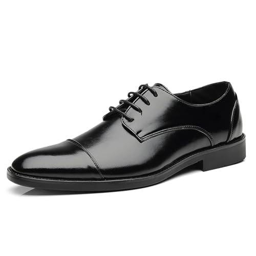 Imagen de Hombres De Zapatos De Vestir Oxford De Cuero Elegante con Cordones Wingtip Brogues Casual De Negocios Formal Derby Zapatos