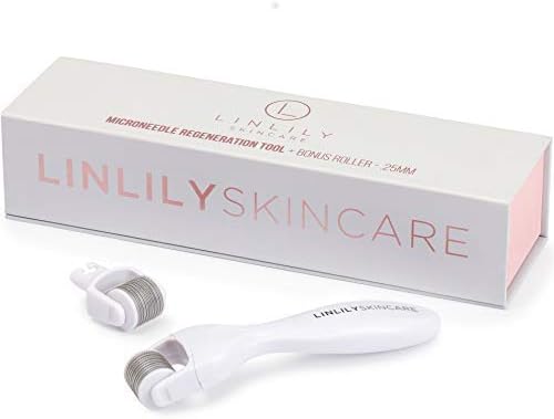 Microneedle Derma Roller Kit for Face and Body -.25MM + BONUS Microneedling Replacement Head (.25MM) & FREE Microneedle Roller Case (Microneedle Roller for Face; Dermaroller Facial Roller)