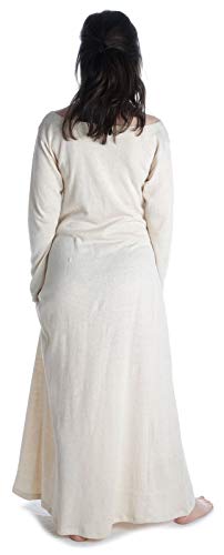 Robe médiévale en chanvre et coton beige idéale pour vos fêtes médiévales