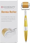 KOI BEAUTY Derma Roller 0.5mm- 192 Real Individual Needles Titanium, Microneedling Roller for Hair, Beard Roller for Beard Growth, Needling Roller for Face Body Scalp for Women Men At Home