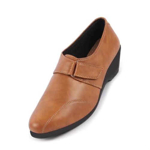 Image of FAUSTO Women's Outdoor Fashion Hook and Loop Platform Heel Wedges