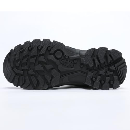 Tactical Boots for Men Steel Toe Side Zipper Puncture-proof Non-slip Comfortable Leather Outdoor Military Combat Work Shoe4