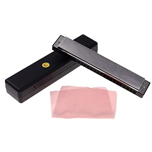 SHUIYUE Tremolo Harmonica Orgue à Bouche 24 Trous Double avec 48 anches clé d’Instrument à Vent de Reed Gratuit C avec… - Les Beatles, Paul McCartney, John Lennon, RIngo Starr, George Harrison SHUIYUE Tremolo Harmonica Orgue à Bouche 24 Trous Double avec 48 anches clé d'Instrument à Vent de Reed Gratuit C avec…