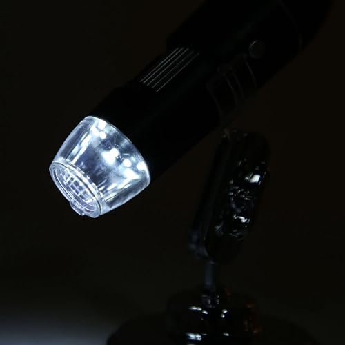 Image of Oumefar LED Digital Microscope 50X to 500X 2MP USB Magnifier 8 LED Magnification Endoscope Camera Magnifier PC Video Camera with Stand(Support USB UVC Protocol Equipment)
