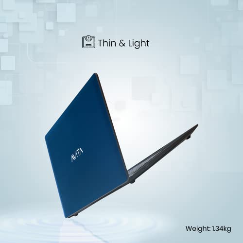 Image of AVITA PURA E14 NS14A6ING431- WBA 14 Inches Thin and Light Laptop AMD Radeon R4 (APU Dual Core A6 /4GB /128GB SSD /Windows 10 Home) 1.34 kg, Water Blue