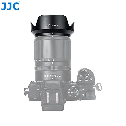 Capuchón para lente JJC LH-HB101, estilo pétalo con montaje bayoneta, acabado mate antideslumbramiento, reversible, compatible con Nikon NIKKOR Z DX 18-140mm f/3.5-6.3 VR miniatura 4
