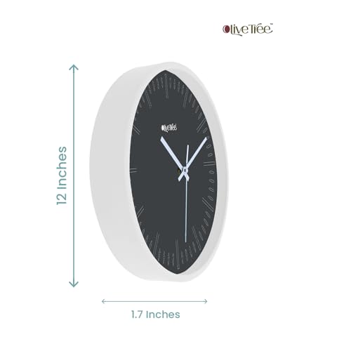 Image of Olive Tree Wall Clock 12 inch Silent Quartz Decorative Multicoloured Wall Clock Non-Ticking Classic Clock Battery Operated Round Easy to Read for Room /Home /Kitchen /Bedroom /Office /School - 9018