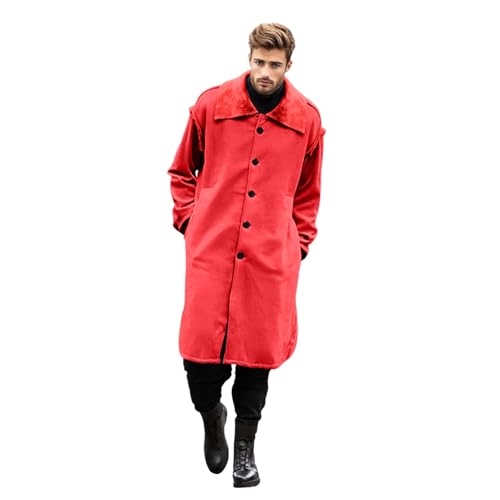 Veste d'hiver chaude et ample en polaire daim pour homme