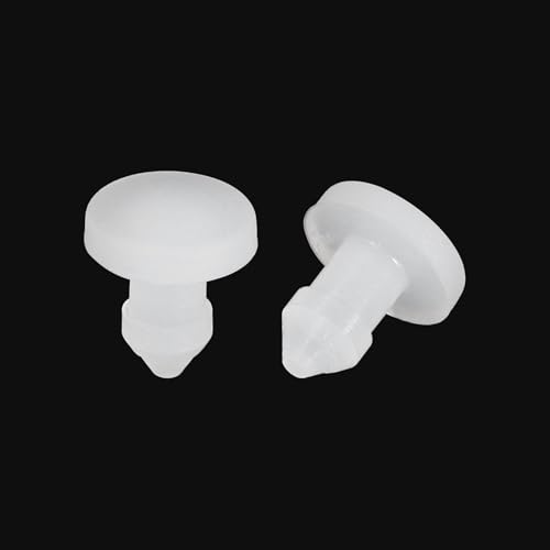 Image of MECCANIXITY Silicone Snap in Locking Hole Plugs Rubber Panel Seal Cover Flush Type Panel Round for Kitchen Rubber Bulkheads Waterproof Sealing Plugs 3mm /0.12 Inch Dia Transparent,Pack of 20