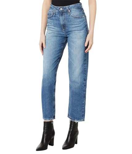 AG Women's Rian Ultra High Rise Ankle Straight Jean in 15 Years Restart