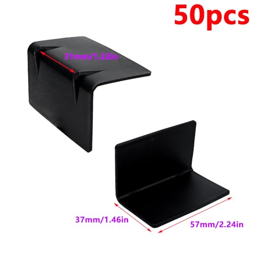Image of Antrader Plastic Packaging Edge Protectors,50Pcs Edge Protectors Flatbed Plastic Packaging Edge Carton Corner Guard Tiedown Corner Protector