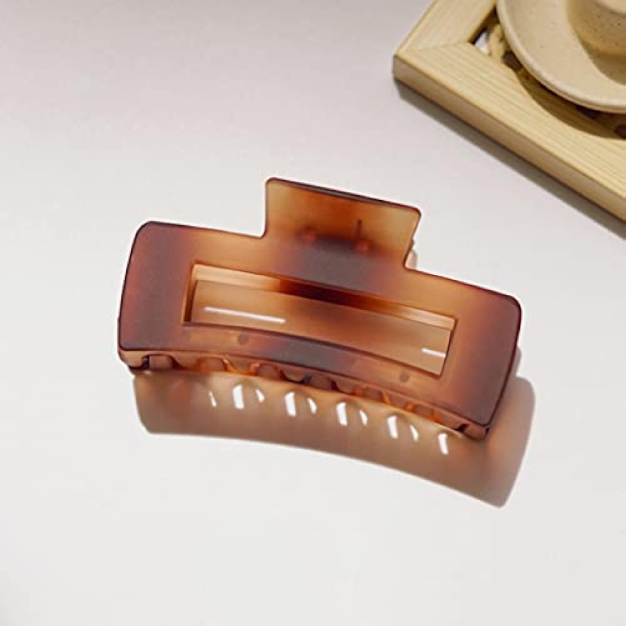 4PCS Rectangle Hair Claw Clips, Fashionable Strong Hold
