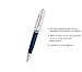 Personalized & Engraved Cross Calais Blue/Chrome Ballpoint Pen Gift Box - Fast Engraved by Goldspot