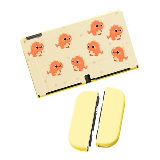 PERFECTSIGHT Protective Case Compatible with Nintendo Switch OLED | Cute Charmander | Anti-Scratch Shockproof Slim Cover Case for NS Console and Joy-Con Controllers, Hard Shell Dockable Case