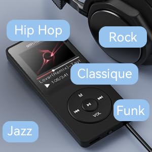 Image of AGPTEK MP3 Player, 32 GB Lossless MP3 with 1.8 Inch Screen