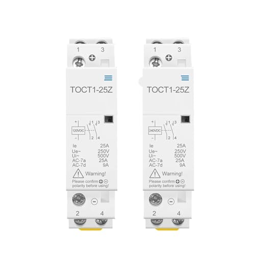 Contacteur modulaire 12V résorber bruit tableau électrique 2NO Din