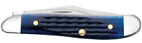 Image of Case WR XX Pocket Knife Navy Blue Bone Peanut Item #2802 - (6220 SS) - Length Closed: 2 7 /8 Inches