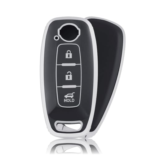 OFFCURVE Etui a Cle Voiture Coque Clé, Étui à Clés Couvre Clef Cache Clef Apte à Nissan Ariya B6/B9 X-Trail T32/T33 Qashqai J12 Juke F16 Altima Teana Pathfinder Rogue Bluebird Kicks Sylph