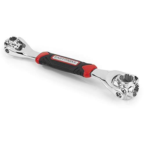 Preisvergleich Produktbild EASYmaxx Universal-Steckschlüssel 8-in-1 / Passend für fast alle Sechskantschrauben, Individuelle Winkelausrichtung / Rutschfester Griff für sicheres Arbeiten [Material: Stahl, Kunststoff]