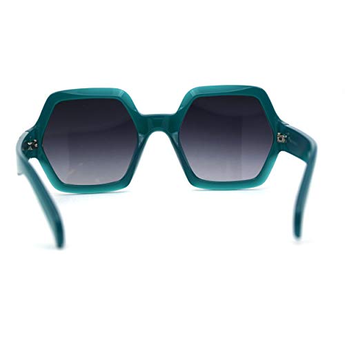 Womens Mod Hexagon Plastic Retro Sunglasses4