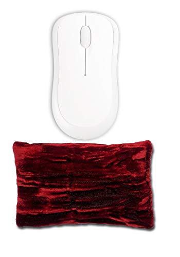 Candi Andi Handmade Mouse Wrist Rest Pad - Flax Seed Fill - Unscented - Ruby Red - TMP-RD