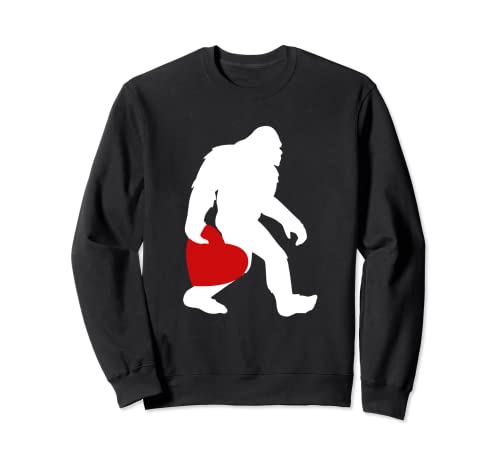 Bigfoot Enamorado Divertido Día de San Valentín Corazón Sudadera