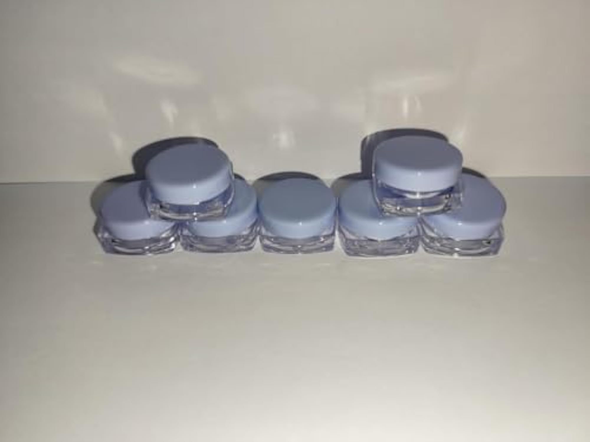 Square Transparent Acrylic Jars with Cap, 5 gm