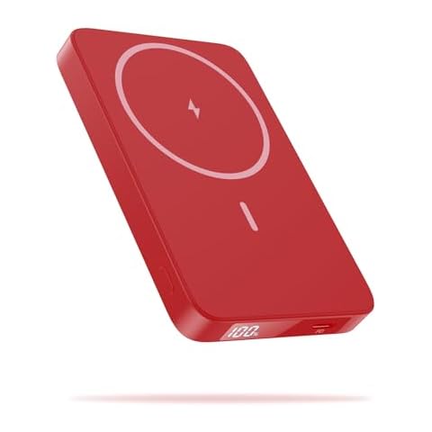 Magnetic Portable Charger Power Bank, Slim 10000mAh Wireless Power Bank, LCD Display Magnetic Battery Pack, Compatible with Magsafe, iPhone 15/15 Pro/15 PLUS/15 Pro Max Cover