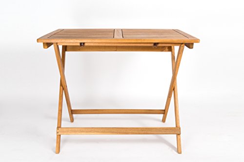 SAM Akazien-Holz Massiv Gartentisch 80x60 cm, für Ihren Balkon, Terrasse oder Garten – Bild 3