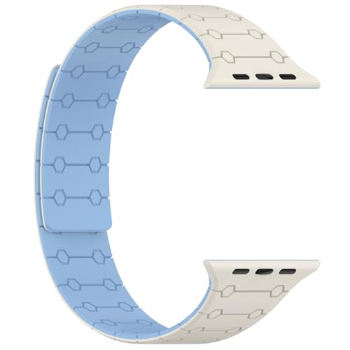 Image of Velour Silicone Watch Strap Compatible with Apple Watch 41mm, 40mm & 38mm, for iWatch Series SE, SE2,10 9, 8, 7, 6, 5, 4, 3 -Sport Loop for Men & Women(Watch Not Included)