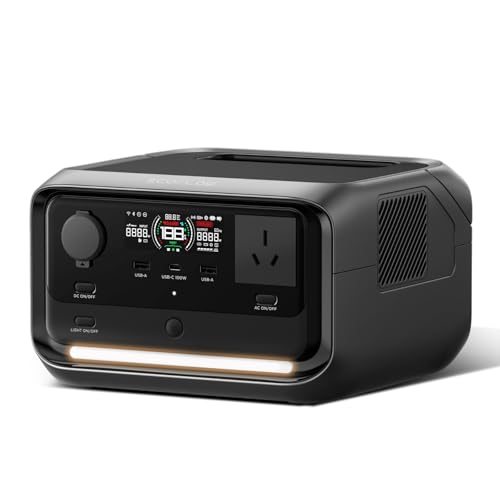 Image of EF ECOFLOW Portable Power Station RIVER 3 Plus, 286Wh LiFePO4 Battery, 3 Up to 1200W AC Outlets, <10 MS UPS, Expandable to 858Wh, <30 dB Quiet, 1Hr Fast Charging Solar Generator for Outdoor Camping /RV