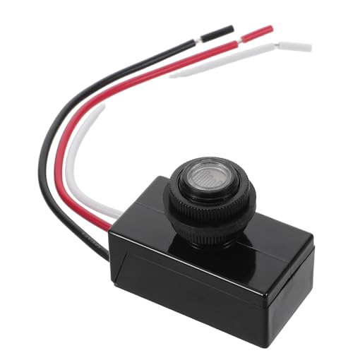 FIXOSHEE Interrupteur Automatique Photoélectrique pour Éclairage Extérieur 12-48V Dc Capteur de Lumière Crépusculaire Haute Sensibilité Contrôle D’Éclairage Public à Faible Consommation